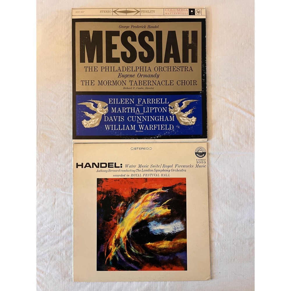 Handel Messiah Philadelphia Orchestra Ormandy & Water Music Suite 2 Vinyl LP Lot